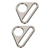 1" Flat Triangle Rings - Nickel - Set of 2 - by Annie.com