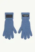 Wool-blend knit gloves