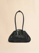 Sac cabas Tulipea en cuir noir