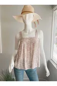 Animal Print Smock Back Tank (FINAL SALE)