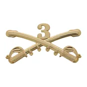 Army 3rd Cavalry Cross Sabers Cap Device