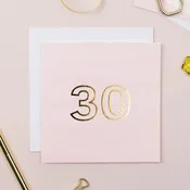 30 Birthday Card - Luxury Gold Foil Greeting Card - Mileto + Co