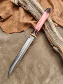 26-24 - Stabilized Red Bone with Cocobolo Cap Long Carver