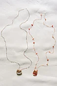 Borrowed Light #27, Handwoven Necklace with Venetian Micro Beads - Group D