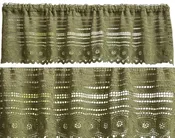 Addison Crochet Matcha Green Curtain Collection