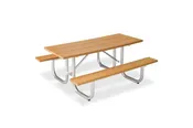 6' Recycled Plastic Picnic Table - Galvanized Frame