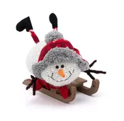 Plush Snowman on Sled