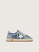 Ball Star Junior aus jeans- und azurblauem Rauleder mit weißem Lederstern