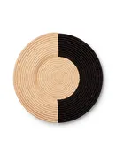 22" Large Geo Raffia Wall Art Plate