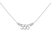 555 Angel Number Necklace (Silver Color) - TRANSFORMATION