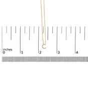 10K Yellow Gold Diamond Accent "C" Block Initial Pendant Necklace