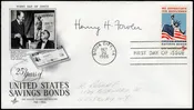 1966 #1320 US Savings Bond FDC Signed by Henry H Fowler, Secretary of Treasury