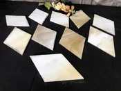 10 Stained Slag Glass Diamond Panes, Reclaimed Church Window Art Glass Pieces F