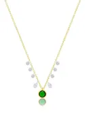 14k Green Chrome Diamond Necklace