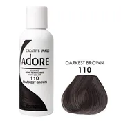 ADORE SEMI PERMANENT HAIR COLOR #110 DARKEST BROWN 4OZ [ADO00110]