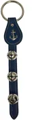 Anchor Blue Leather Triple Bell Charm