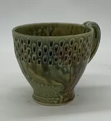 Soup mug in green — Speckled Dog Pottery