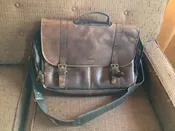 Samsonite Mens Briefcase Messenger Flapover Laptop Bag  brown leather