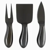 Matte Black Cheese Knives Book Box