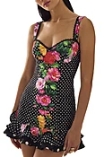 Aitana Polka Dot Smocked Mini Dress