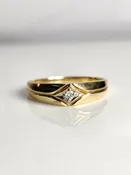 10KY Yellow Gold Diamond Mens RingSize 11.5