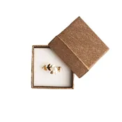 2" x 2" x 1.25" - Metallic Cardboard  Foam Insert Ring Box