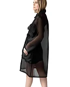 MIRAGE JACKET in BLACK DOUBLE SILK ORGANZA