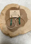Cecelia Green Stone Earrings