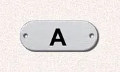 Letter  Tags (26pcs) - Silver Background - Oval - .625" x 1.625"
