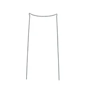Bosmere 14" Wide Semi-Circular Border Support with 36" Legs
