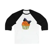 3\4 Sleeve Halloween Cupcake Tee