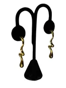 ABSTRACT WAVY DROP POST EARRING