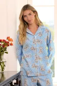 Bengal Blue Flannel Long-Sleeved Pajama