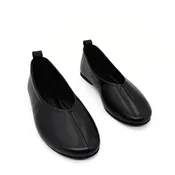 AMIE RAFA ERIKA FLAT BLACK LEATHER