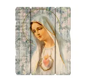 IMMACULATE HEART OF MARY SMALL 7 1/2" X 9" VINTAGE PLAQUE WITH HANGER