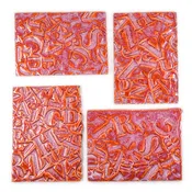 ABCs Magenta - 2x3in Handmade Ceramic Tiles