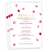 Petals and Prosecco Bridal Shower Invitation