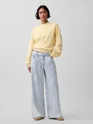 Mid Rise UltraSoft Baggy Micro Belt Jeans