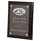 Floating Piano Finish Glass Plaques
