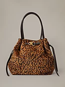 Brown/Dk_Brown Leopard Lex Pony Hair Totebag | Women's Handbags | J.McLaughlin