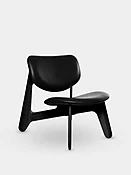 Slab Lounge Chair | Black Brushed Oak & Black Leather | Tom Dixon