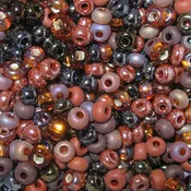11/0 Czech Seed Bead, Chocolate Mud Pie Mix