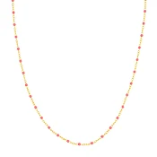 14K Gold and Coral Beaded Necklace