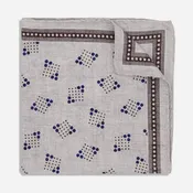 Acero Geo Ivory Pocket Square