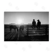 A Barefoot Stylist | After The Ride Cowboy Silhouettes Wall Art
