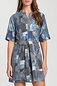 Beled Split Neck Dress