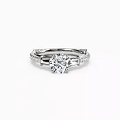 Three Stone Baguette Engagement Ring in Platinum | Bixlers®