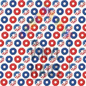 4th of July  Donuts Pattern Vinyl 12" x 12"