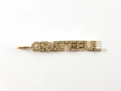 18K Gold Plated Copper CZ Pave "GRATEFUL" Word Charm Pendant 4pcs