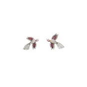 18K Rose Gold Diamond and Ruby Double Heart Pendant Style N-37606-FL-0-0